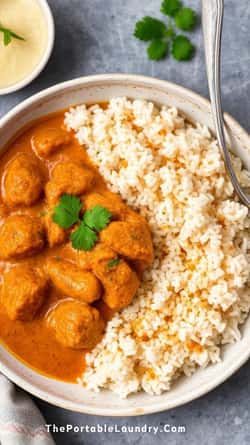 butter chicken-served