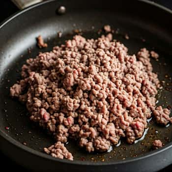 golden brown the ground beef