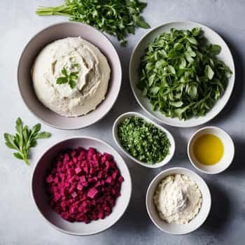 heart shaped ravioli-ingredients