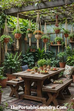 20. Edible Garden Boho Patio