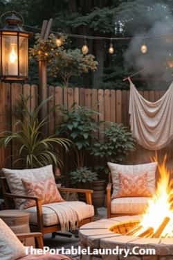 29. Boho Firepit Lounge