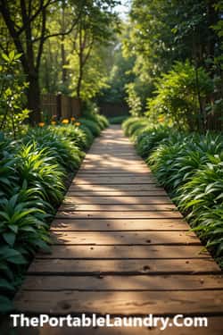 3. Repurposed Wooden Pallet Walkway