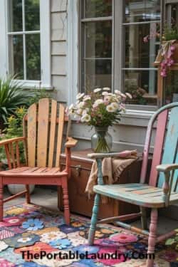 4. Vintage Boho Upcycled Patio