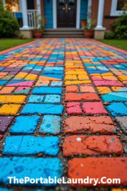 7. Painted Brick Walkway