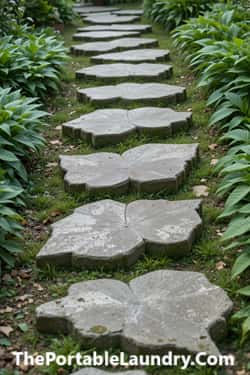 8. Concrete Leaf Cast Path