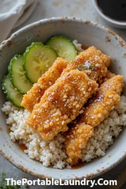 9. Fish Stick Rice Bowl