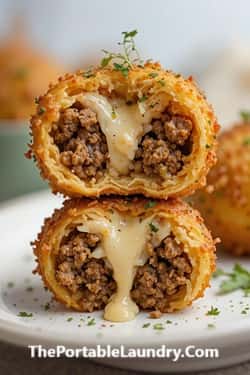 Biryani-Style Ground Beef Arancini Italian rice balls