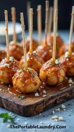 Blue Cheese Chicken Pops with Spicy-Sweet Honey Glaze-completed