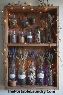 Botanical Spell Shelf with Crystal Accent Lighting