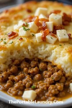 Butter Chicken Ground Beef Shepherd's Pie