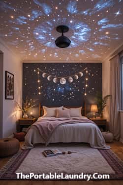 Celestial Projection Nook with Moon Phases Display