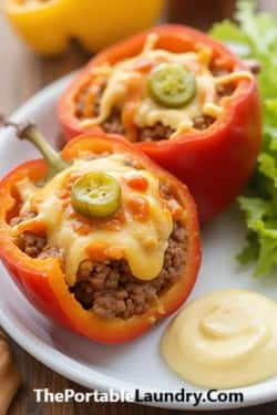 Cheeseburger Stuffed Bell Peppers