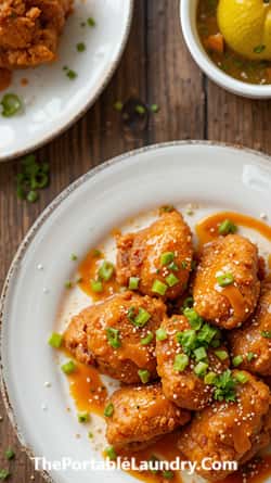 Crispy Bang Bang Chicken with Asian Pear Twist (Sweet Heat)-served