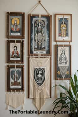 DIY Tarot Card Wall Art with Fabric Frames