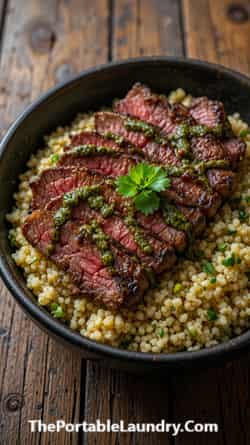 Grilled Steak and Chimichurri Bowls-completed