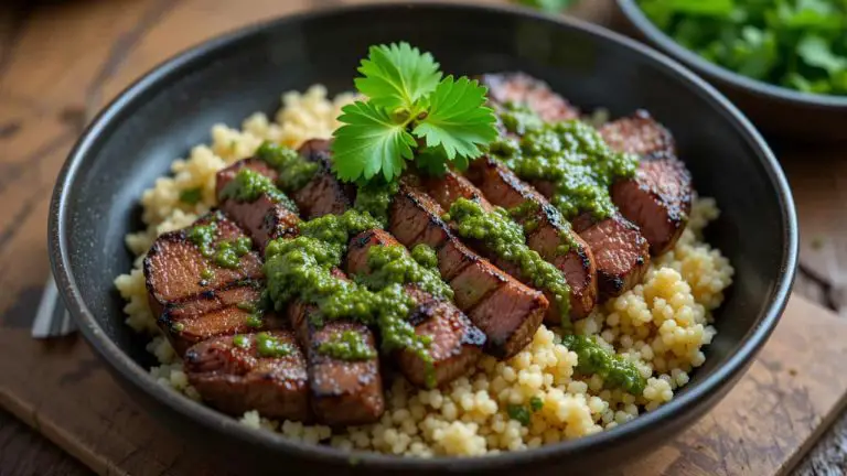 Grilled Steak and Chimichurri Bowls-featured