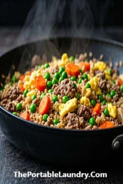 Ground Beef & Cauliflower Fried Rice Skillet