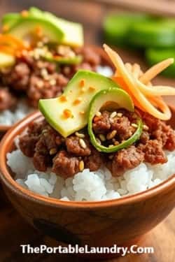 Ground Beef Sushi Roll Bowls