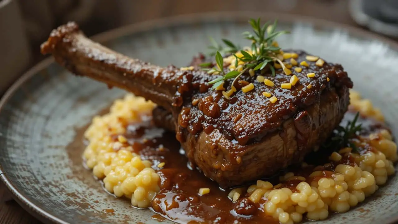 Heavenly Garlic-Rosemary Braised Lamb Shanks-featured