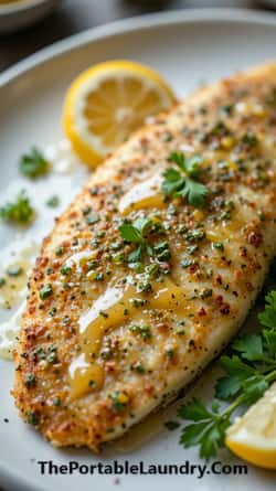 Heavenly Herb-Crusted Tilapia-served