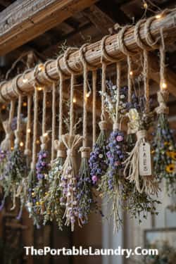 Herb-Drying Ladder with Boho Twists