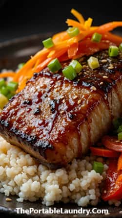 Japanese Miso-Glazed Cod-served