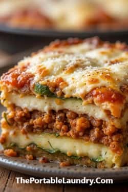 Loaded Ground Beef Zucchini Casserole