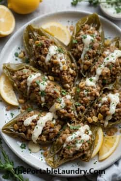 Mediterranean Grape Leaf-Wrapped Beef and Golden Raisin Parcels