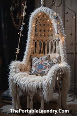 Moonlit Hanging Chair with Spellbinding Cushions