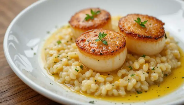 Pan-Seared Scallops with Lemon-Butter Herb Sauce For Dinner-featured