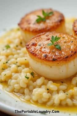 Pan-Seared Scallops with Lemon-Butter Herb Sauce For Dinner-making it perfect