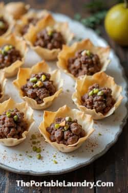 Quince and Ground Beef Pastilla Cups