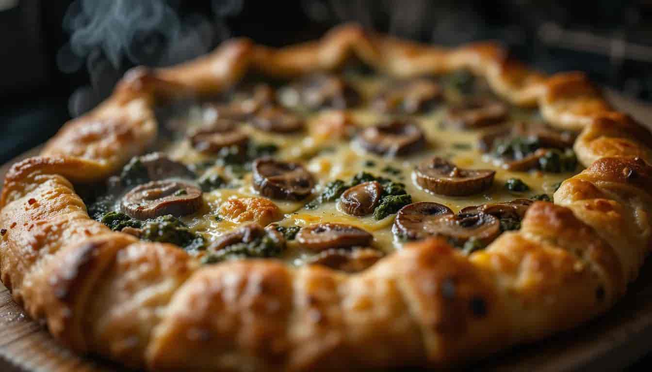 Savory Mushroom and Spinach Galette-featured