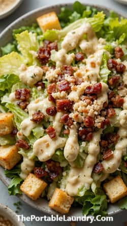 Smoky Keto Bacon Fat Caesar Dressing-completed