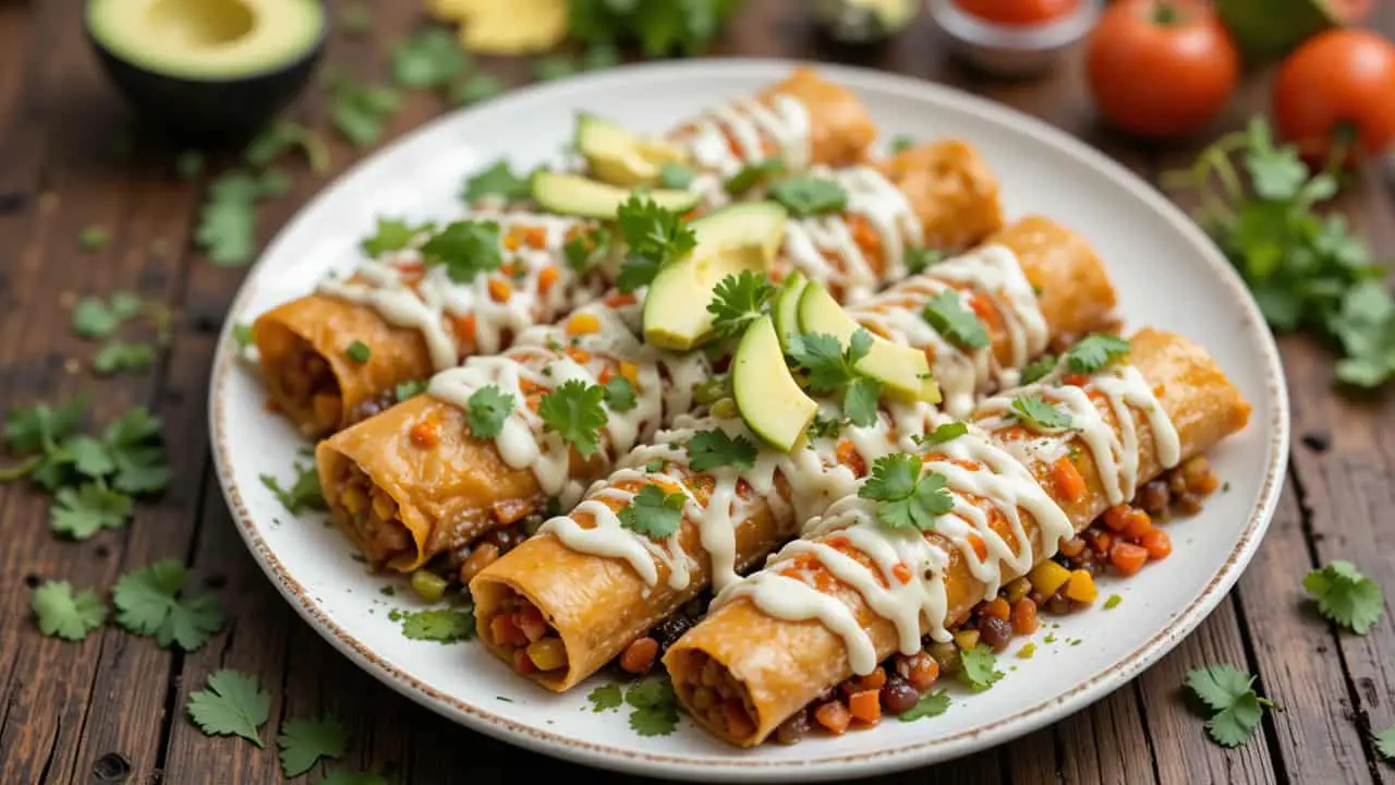 Soul-Warming Loaded Veggie and Bean Enchiladas-featured