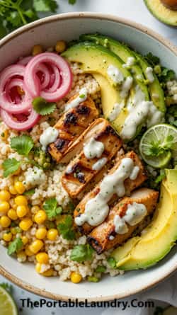 Sweet Corn Chicken Rice Bowl-completed