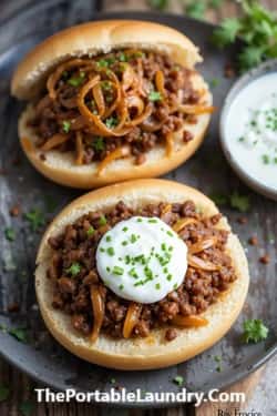 Vindaloo Ground Beef Sloppy Joes Goan vindaloo-spiced ground beef with caramelized onions and garlic