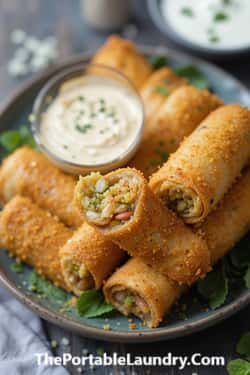 10. Crispy Masala Easter Spring Rolls