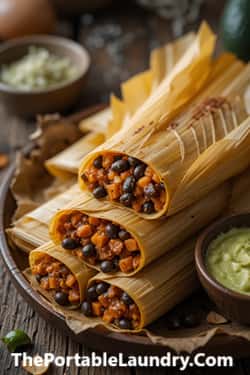 10. Smoky Black Bean and Sweet Potato Tamales