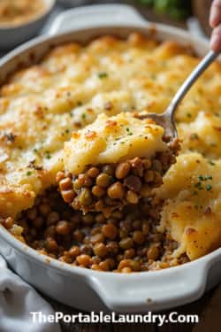 12. Roasted Root Vegetable and Lentil Shepherd's Pie with Truffle Mash