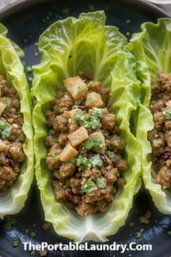 2. Asian-Inspired Lettuce Cups with Ginger-Sesame Beef