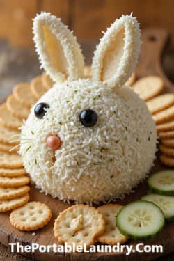 2. Easter Bunny Cheese Ball with Thai-Inspired Flair