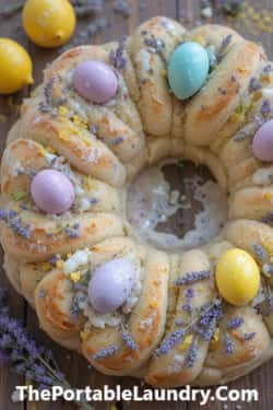 2. Lavender Lemon Easter Bread Wreath