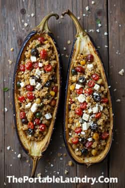 3. Mediterranean Stuffed Eggplant Boats