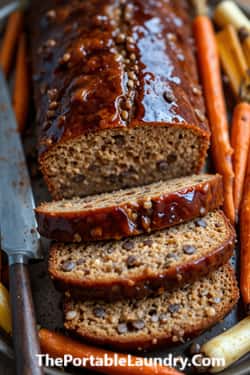 3. Smoky Lentil and Mushroom Loaf with Maple-Glazed Root Vegetables