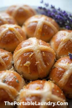 4. Citrus-Lavender Hot Cross Buns