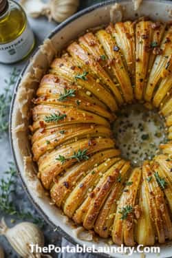 4. Roasted Garlic and Herb Hasselback Potato Wreath