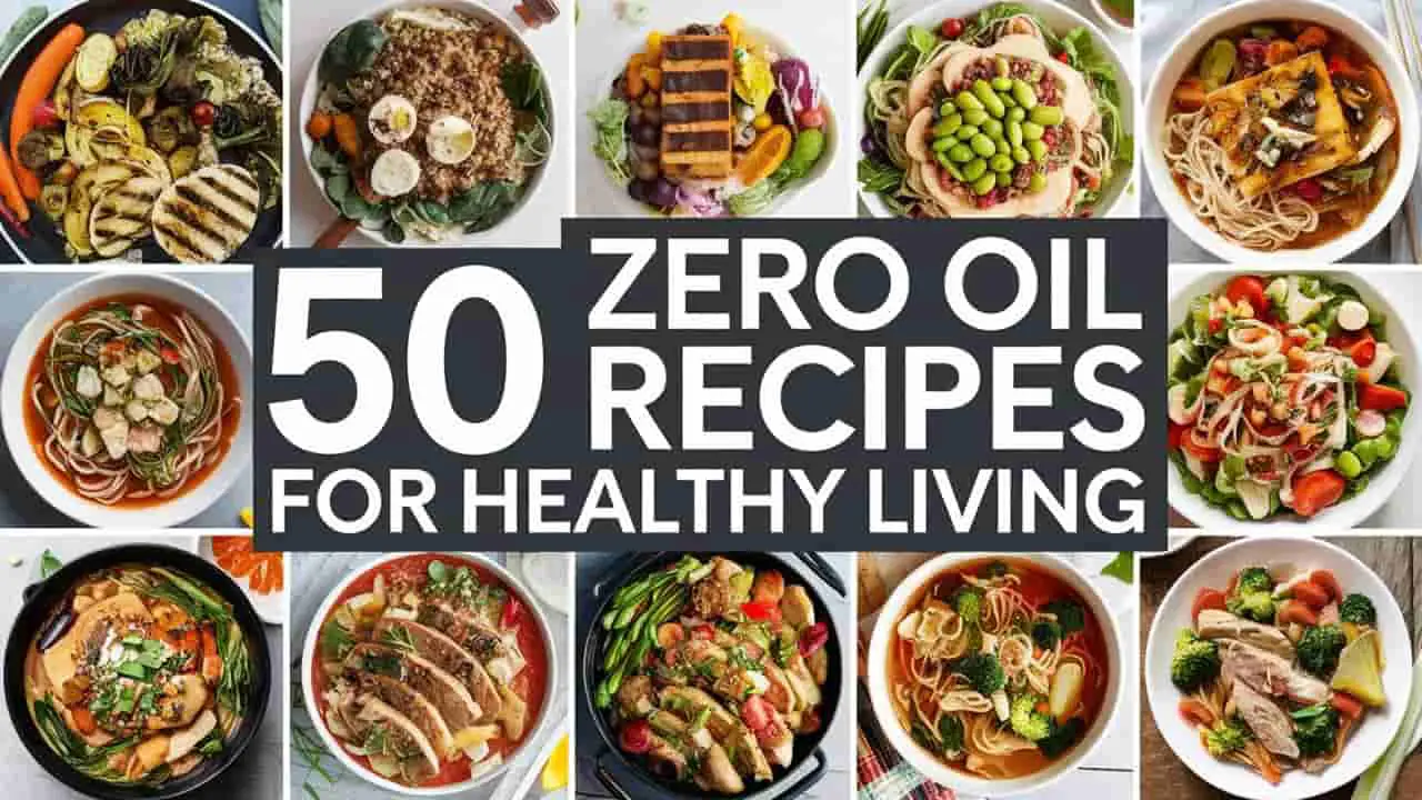 50 Zero Oil Recipes For Healthy Living (Oil-Free Cooking)-featured