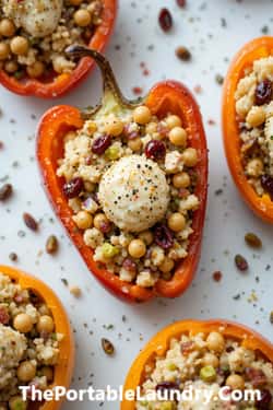 7. Za'atar Cauliflower Rice Stuffed Bell Peppers