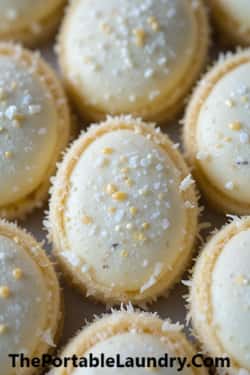 8. Coconut-Passionfruit Easter Egg Macarons